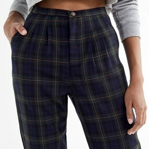 Urban Renewal Remnants Green Plaid Trousers Pants